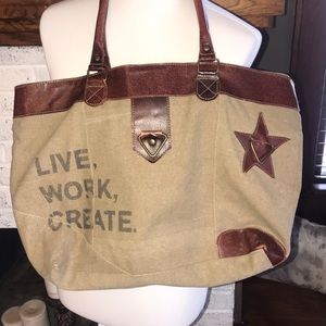 Super cute canvas tote | Live, Work, Create